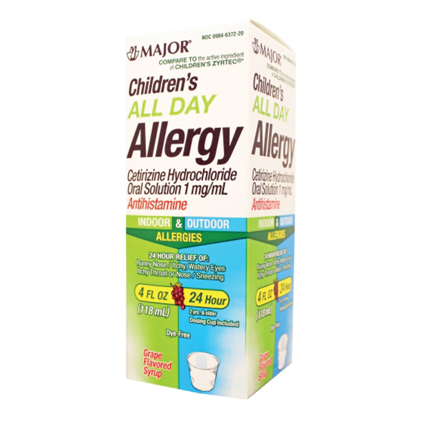All Day Allergy, 24 Hour, 118mL, Compare to Zyrtec, 36/cs, NDC# 00904-6765-20 (US Only)