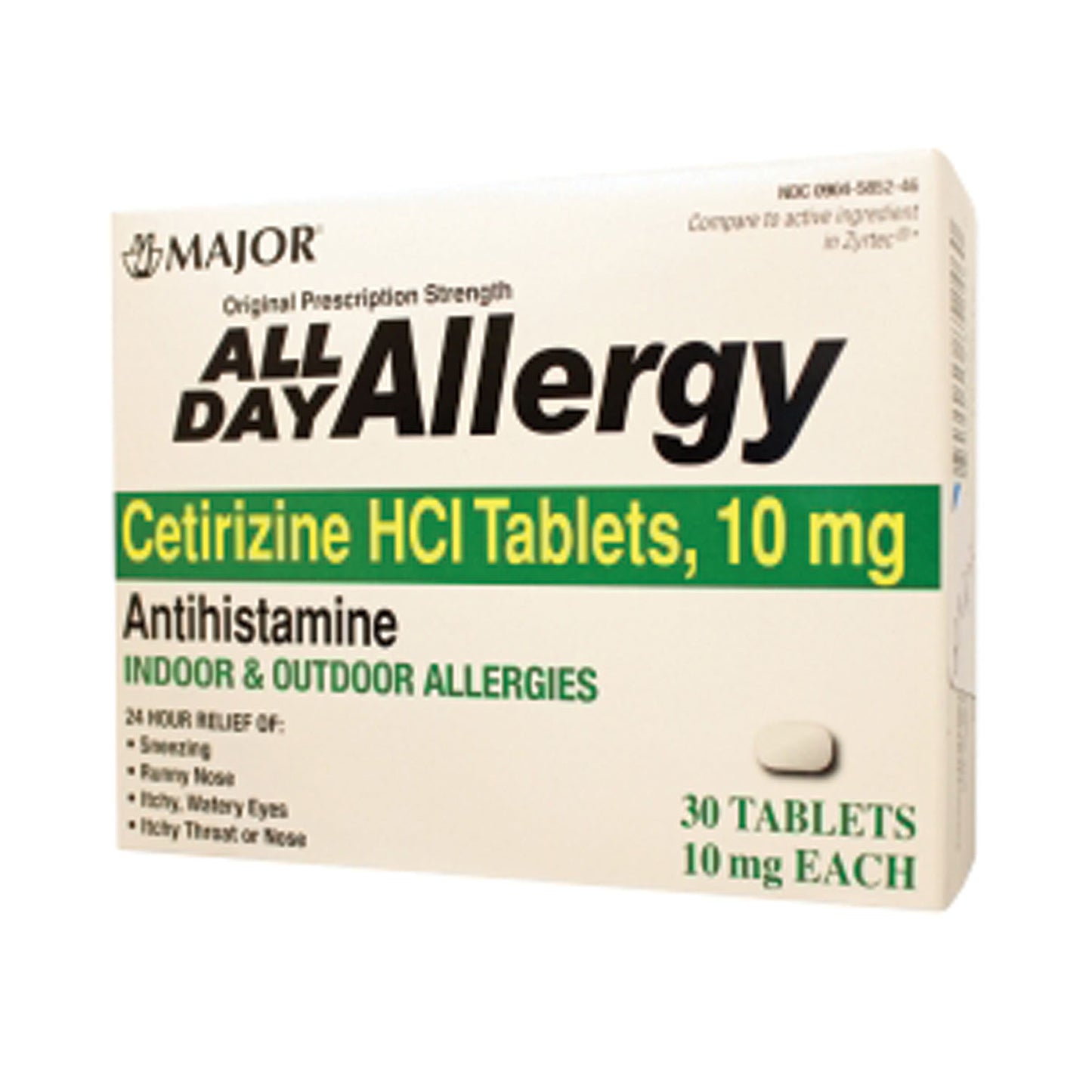 All Day Allergy, 24 Hour, 30s, Compare to Zyrtec, 24/cs, NDC# 00904-6717-46 (US Only)