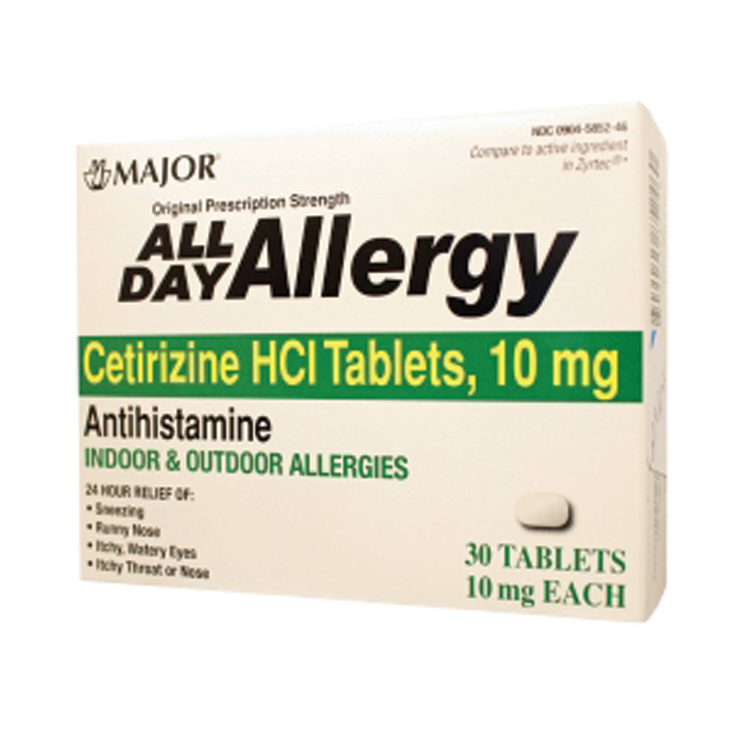 All Day Allergy, 24 Hour, 30s, Compare to Zyrtec, 24/cs, NDC# 00904-6717-46 (US Only)