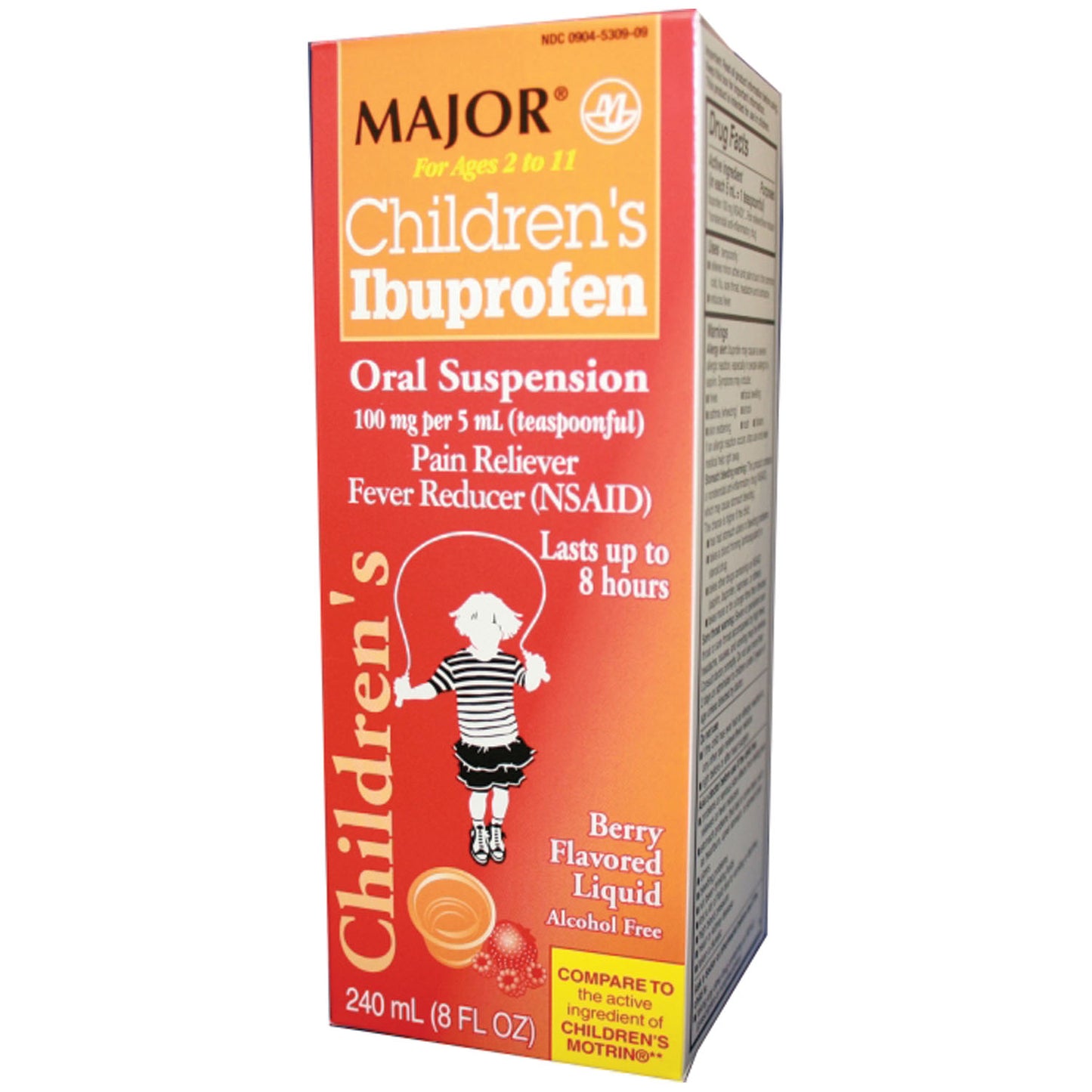 Ibuprofen, Childrens Suspension, 240mL, Boxed, Compare to Motrin, NDC# 00904-5309-09 (US Only) 