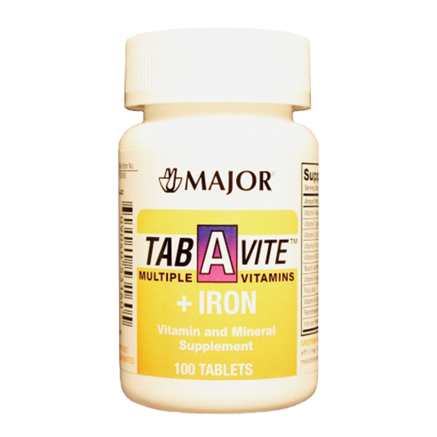 Tab-A-Vite, Iron, Tablets, 100s, Compare to One-A-Day, NDC# 80681-0124-00 (US Only)