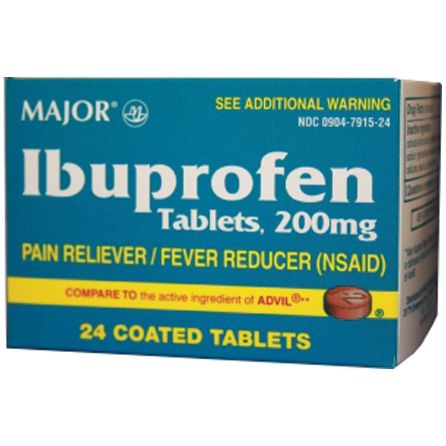 Ibuprofen, 200mg, 24s, Compare to Advil, 144/cs, NDC# 00904-6747-24 (US Only)