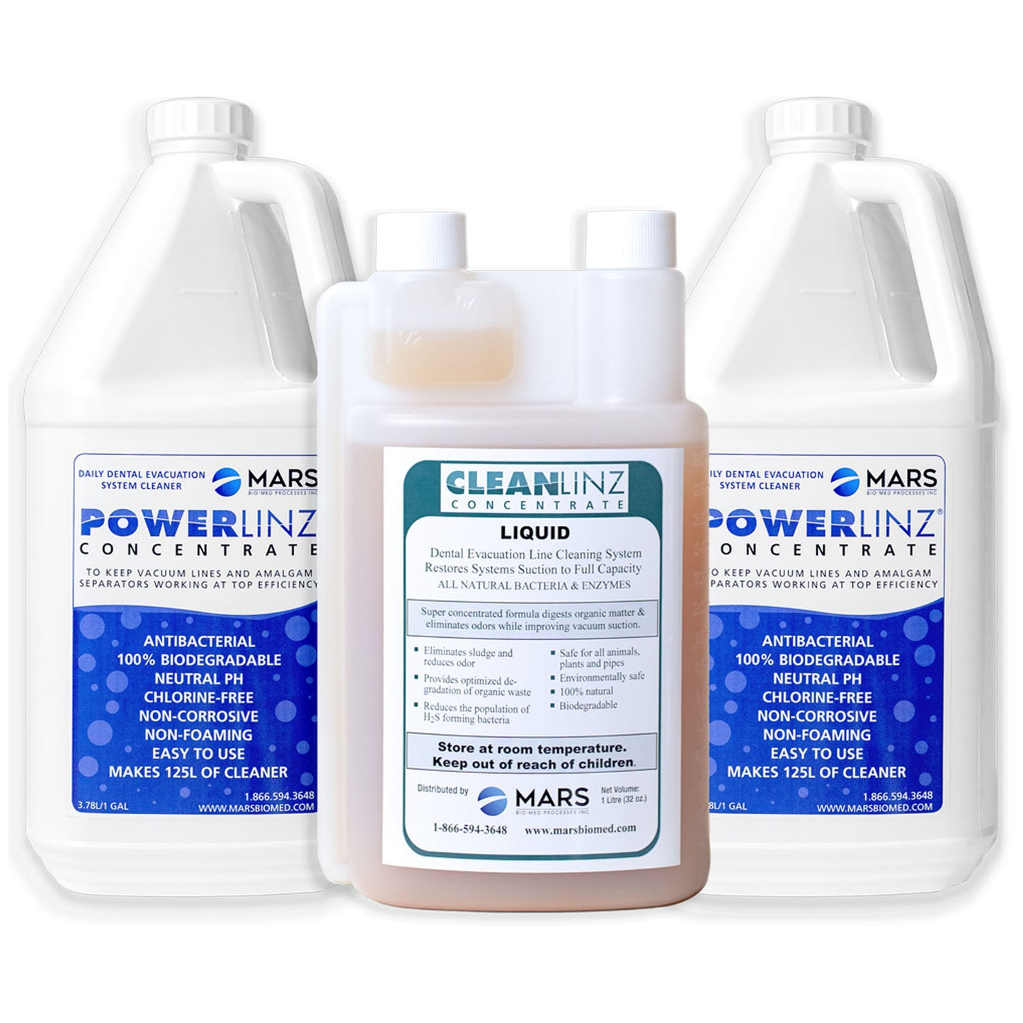 LINZ 3 Pack Evacuation Line Cleaner, Includes: CleanLINZ and PowerLINZ.