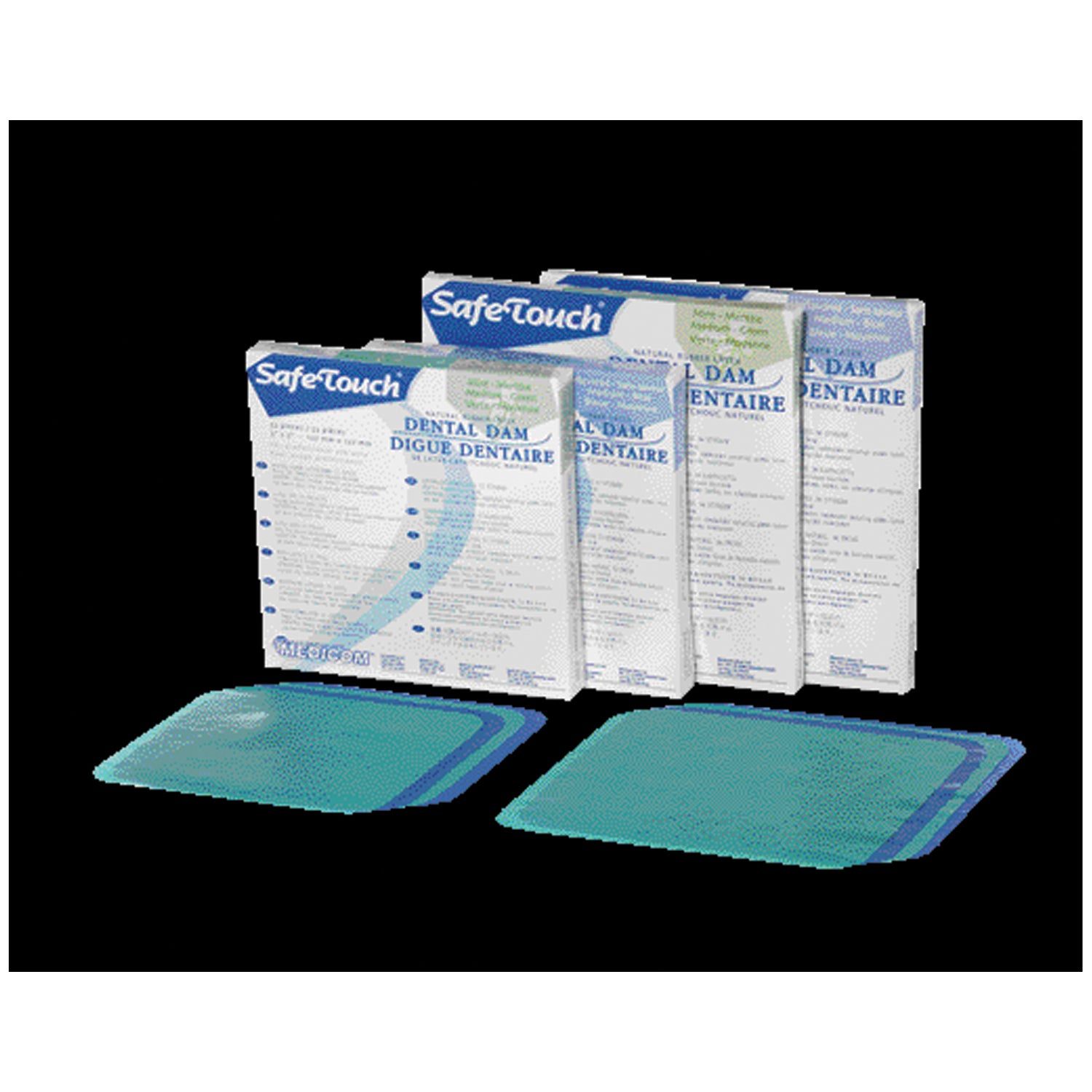Dental Dam, 5" x 5", Thin Gauge, Unscented, Blue, 52bx, 6 bx/cs