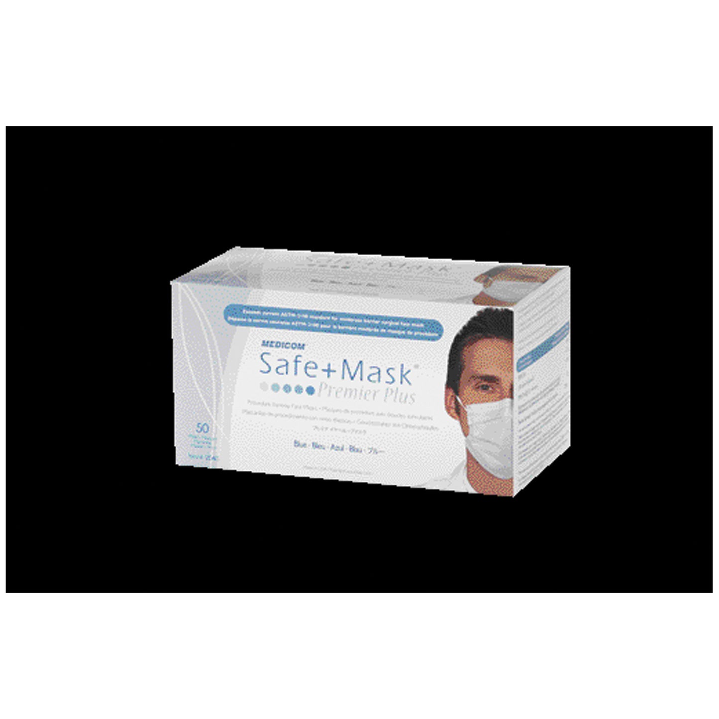 Earloop Mask, ASTM Level 2, Blue, 50/bx, 10 bx/cs