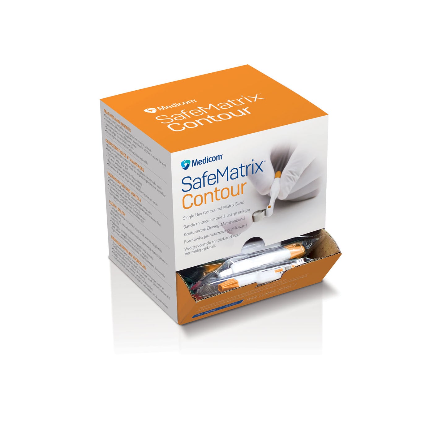 Matrix Band, Disposable, Contour Wide, 6mm, Orange, 50 bands/bx