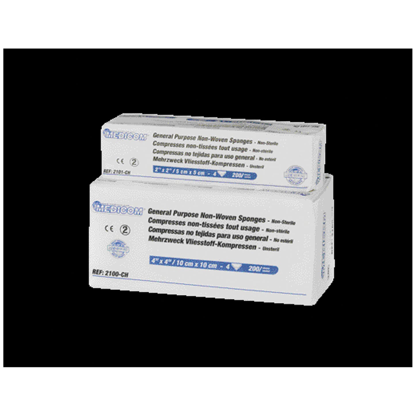 Sponge, 2" x 2", 4-Ply, Non-Woven, Non-Sterile, 200/slv, 25 slv/cs (Not Available for sale into Canada)