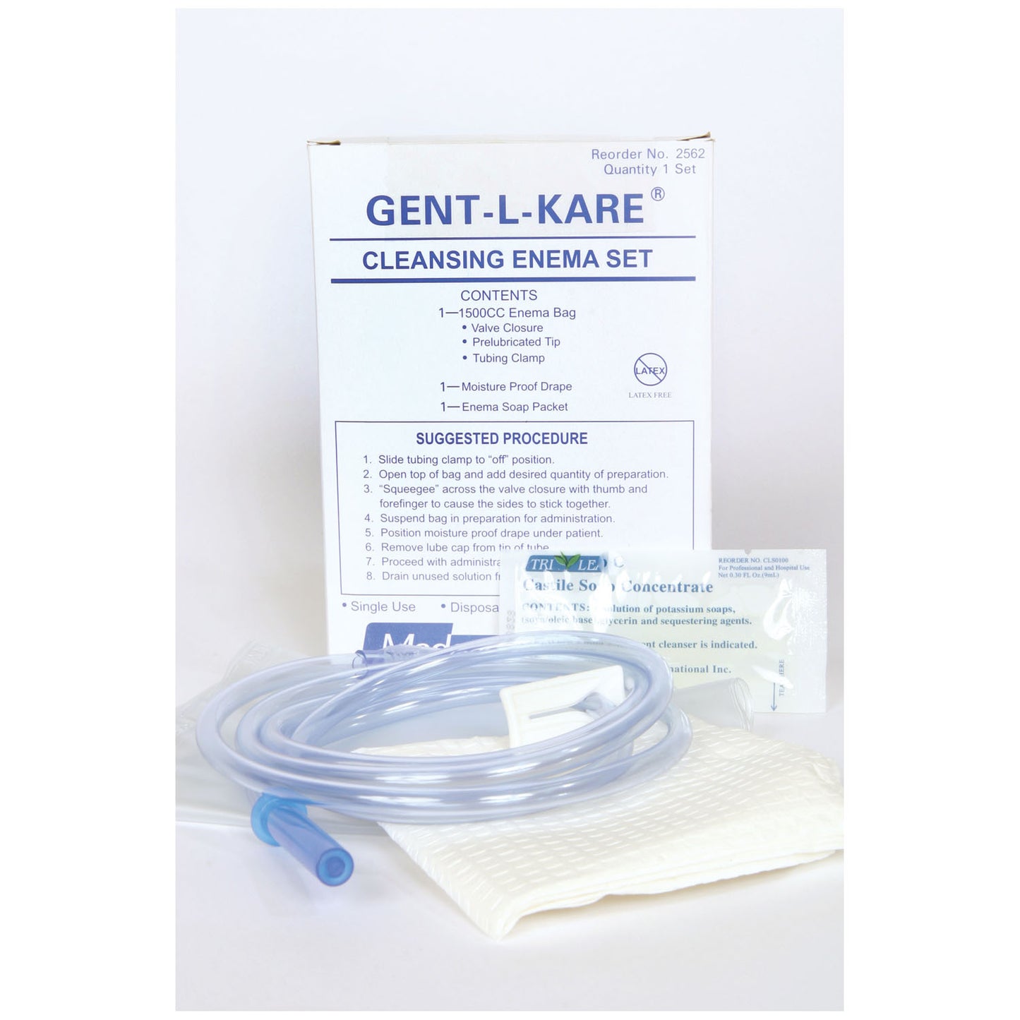 Enema Bag Set, 1500mL Bag, 50/cs