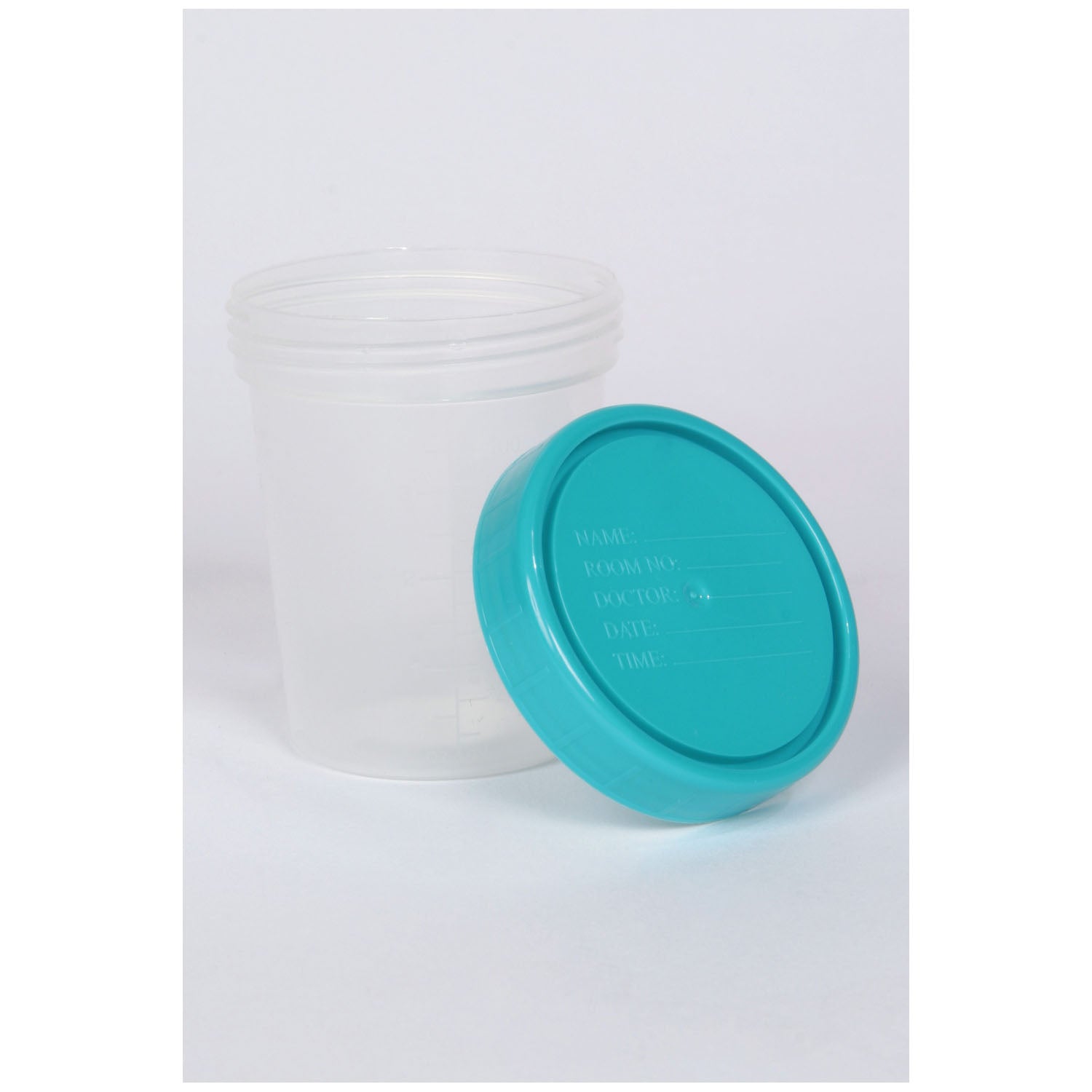 Specimen Containers, Turquoise LiquaGuard Lid, 500/cs (35 cs/plt)
