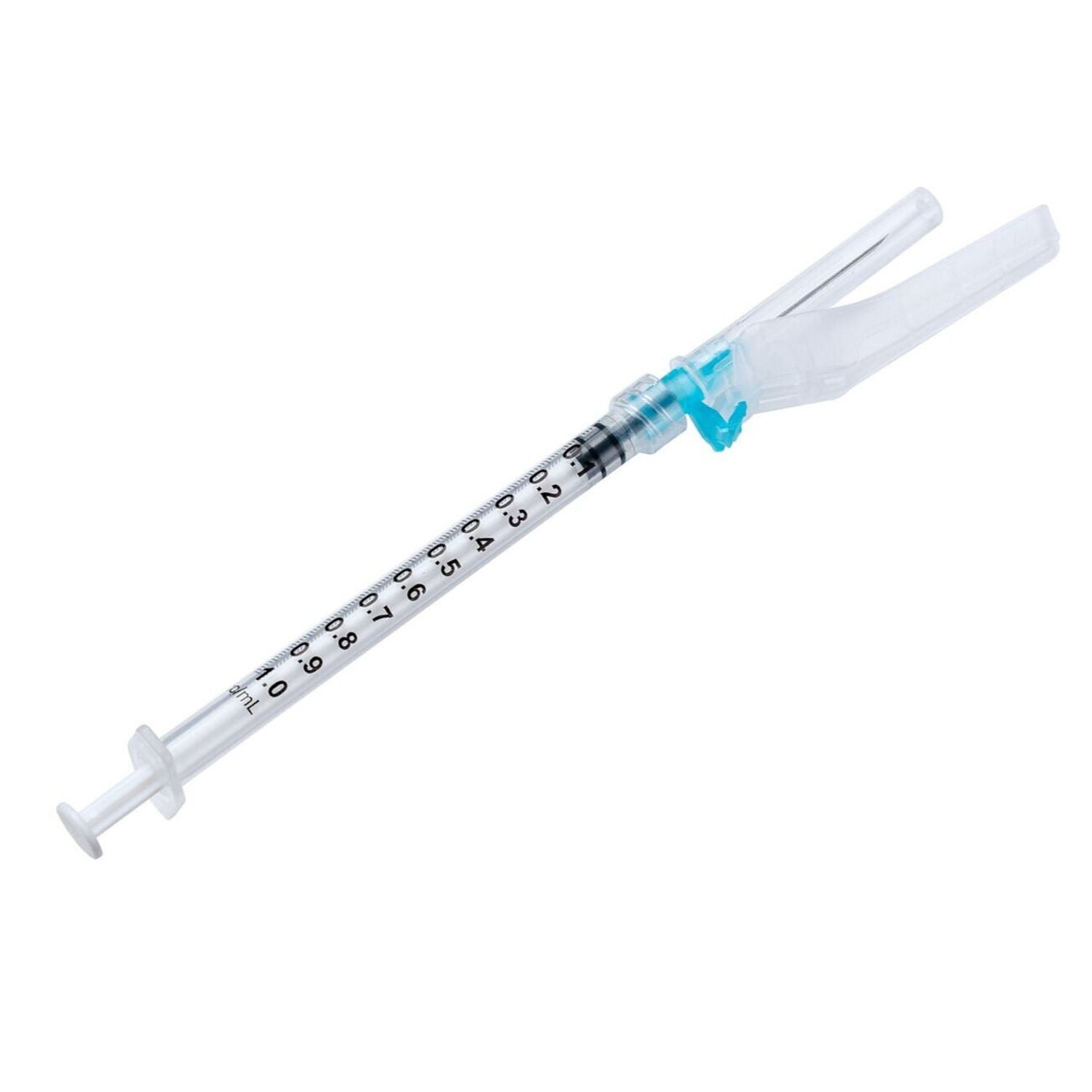 Luer-Lock Syringes, 1ml, w/ Safety Needles, 23Gx1 (25mm), 100/bx