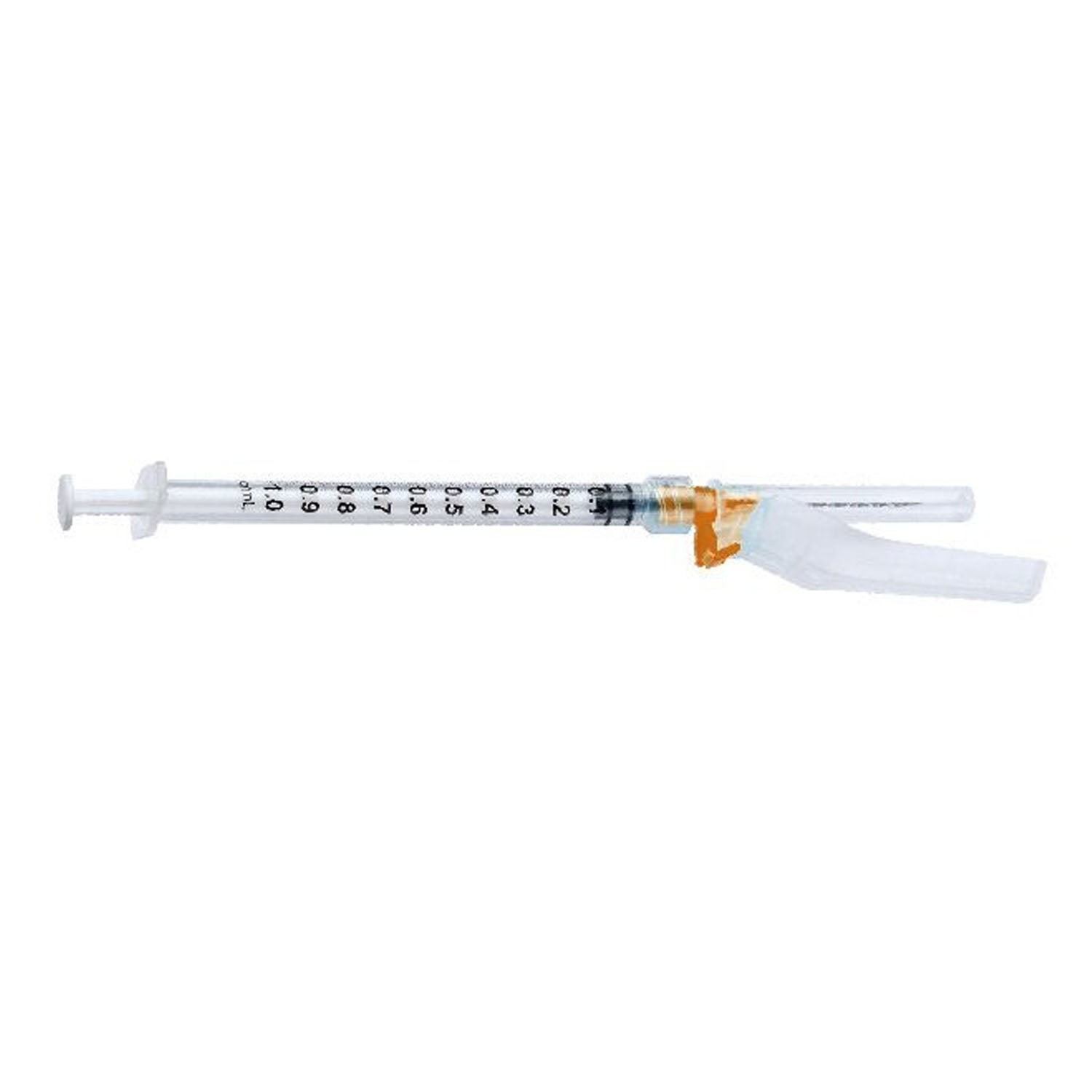 Luer-Lock Syringes, 1ml, w/ Safety Needles, 25Gx1 (25mm), 100/bx