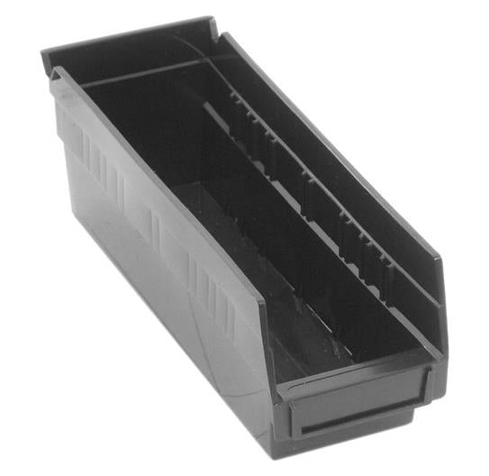 Shelf Bin, 17 7/8" x 8 3/8" x 4", Black, 10/ctn (DROP SHIP ONLY)