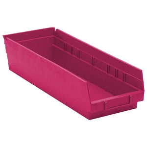 Shelf Bin, 17 7/8" x 6 5/8" x 4", Pink, 20/ctn (DROP SHIP ONLY)