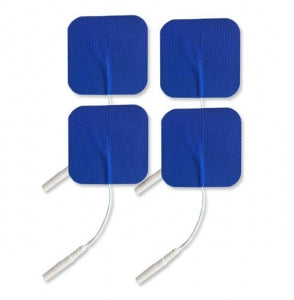 Compass Electrodes, 2" x 2", Blue Cloth, Poly Bag, Reuseable, 4/poly bag, 10 poly bags/pk