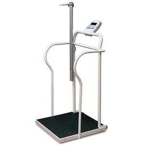 Handrail Scale with Height Bar & WIFI, 800 lb Capacity, 24" x 24" Platform