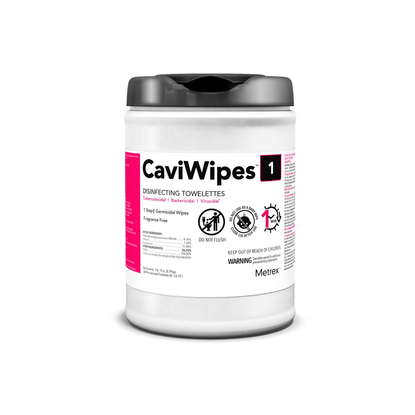 CaviWipes1, 6" x 6_", 160 ct/can, 12 can/cs (40 cs/plt) (091258) (US Only)