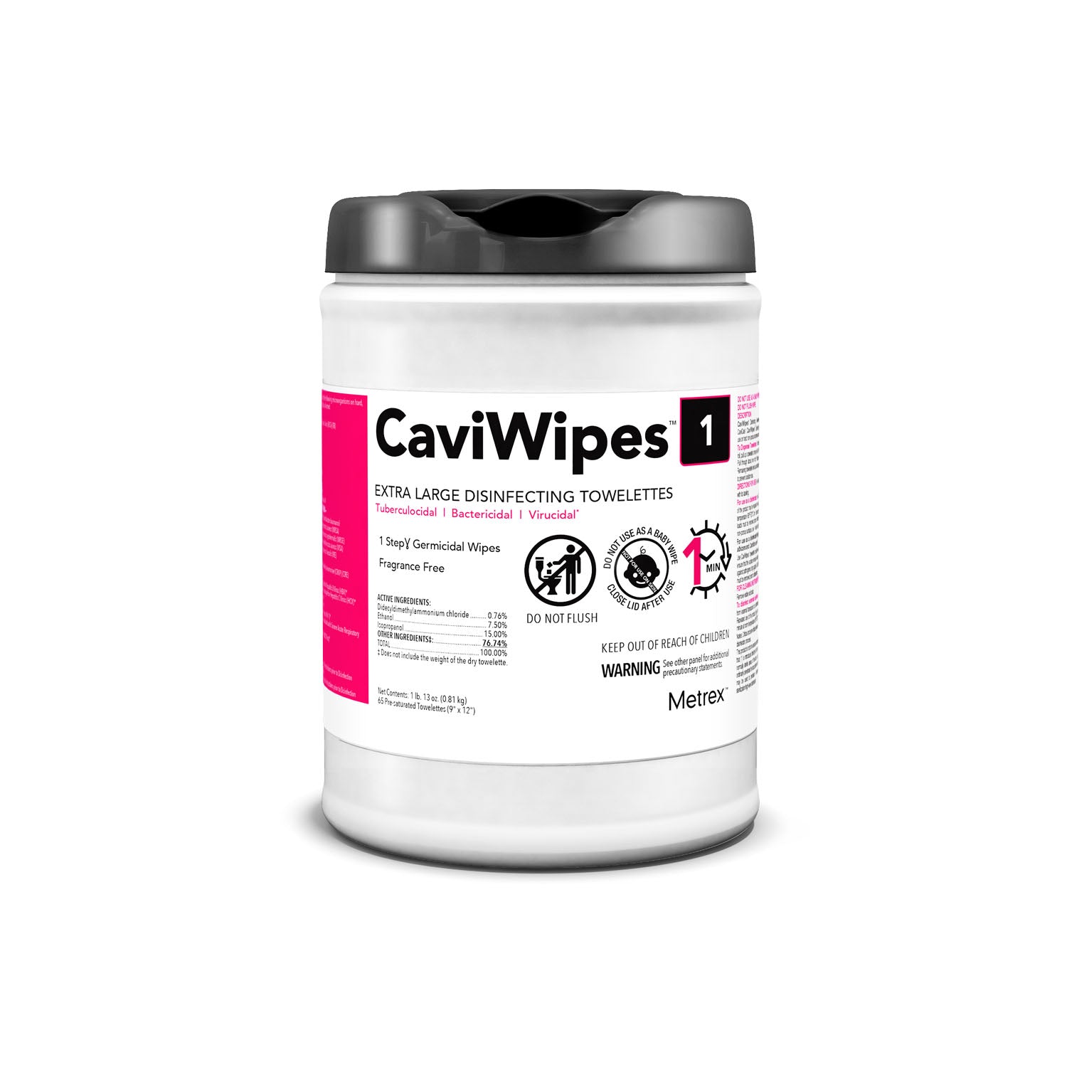 CaviWipes1, 9" x 12", 65 ct/can, 12 can/cs (40 cs/plt) (091259) (US Only)