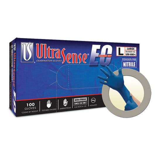 Exam Gloves, PF Nitrile, Extended Cuff, Textured Fingers, Blue, Small, 100/bx, 10 bx/cs (US Only)
