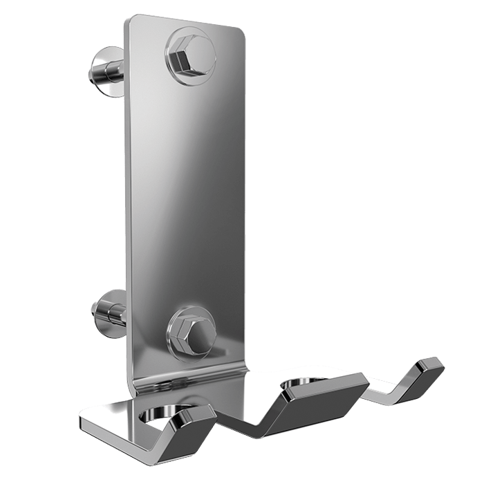 Matrix/Magnum Upper Dual Olympic Bar Storage (for use with Magnum MX Racks) (DELIVERY SITE SURVEY REQUIRED) Sales into Medical markets in U.S. only (active aging, indep. living, hospital affil., PT, Chiro, Asst. Living, LTC). No sales into Fitness markets. (DROP SHIP ONLY)