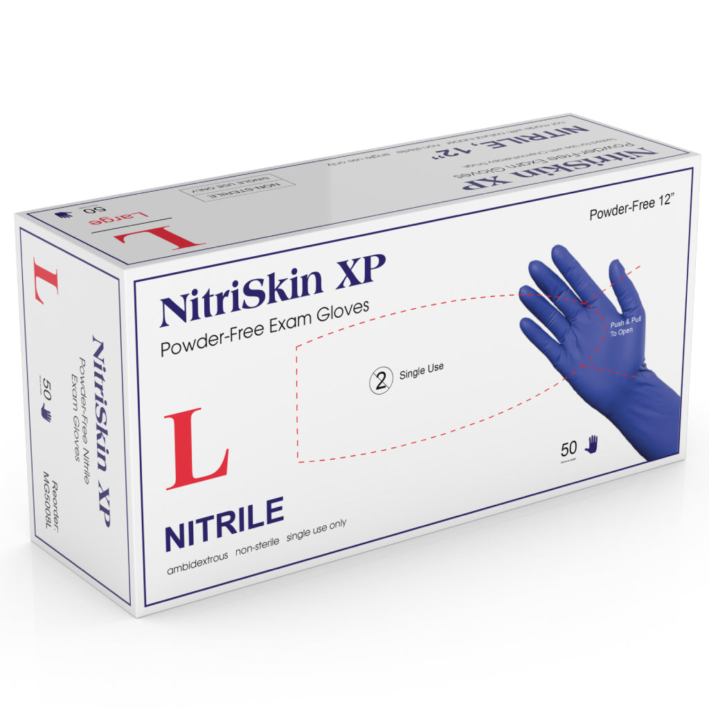 Exam Glove, Nitrile, 3X-Large, Powder-Free, 8ml Chemo Tested, Textured, Non-Sterile, 45/bx, 10 bx/cs