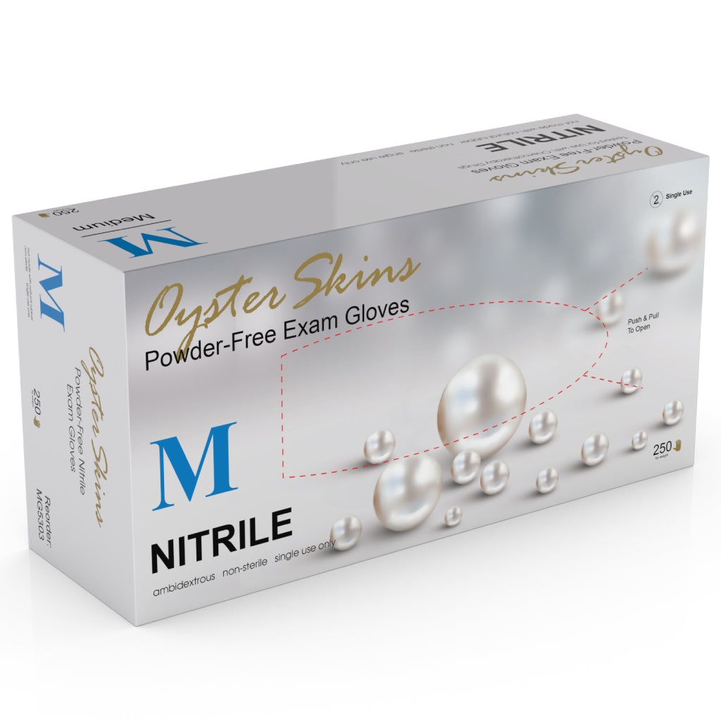 Exam Glove, Nitrile, X-Small, Powder-Free, Textured Finger, 3.2ml, Grey, Non-Sterile, 250/bx, 10 bx/cs