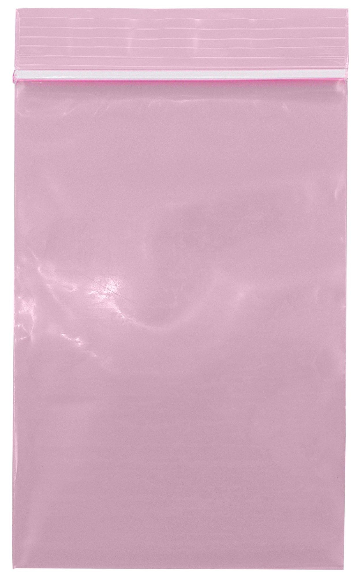 Anti-Static Zip Bags, Pink Tint, 6 x 8, 4 Mil, 100/pk, 10 pk/cs