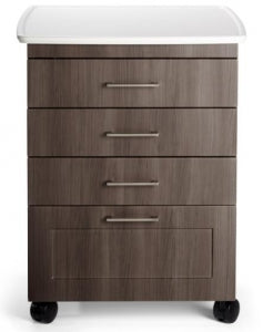 Mobile Treatment Cabinet, Pebble (S), Kydex, Contour Profile, Includes: (3) 4in Drawers, 8in Drawer, 18" Deep, 3" Casters (Pricing subject to change depending on build  Please reach out to Midmark Customer Service Team for pricing) (US Only) (DROP SHIP ONLY) (Delivery Info Sheet Required)