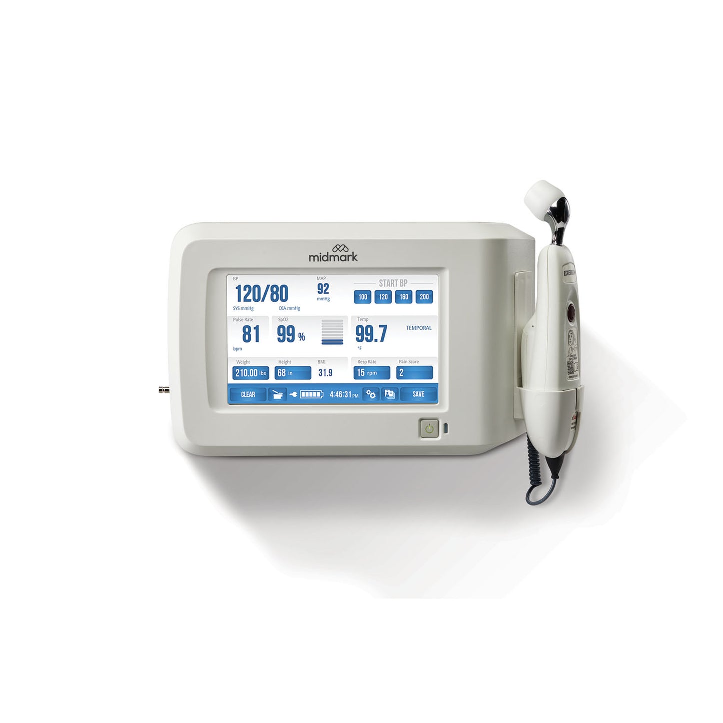 Midmark Digital Vital Signs Device w/Touchscreen, Blood Pressure and Exergen TemporalScanner (US Only) (DROP SHIP ONLY) (Delivery Info Sheet Required)