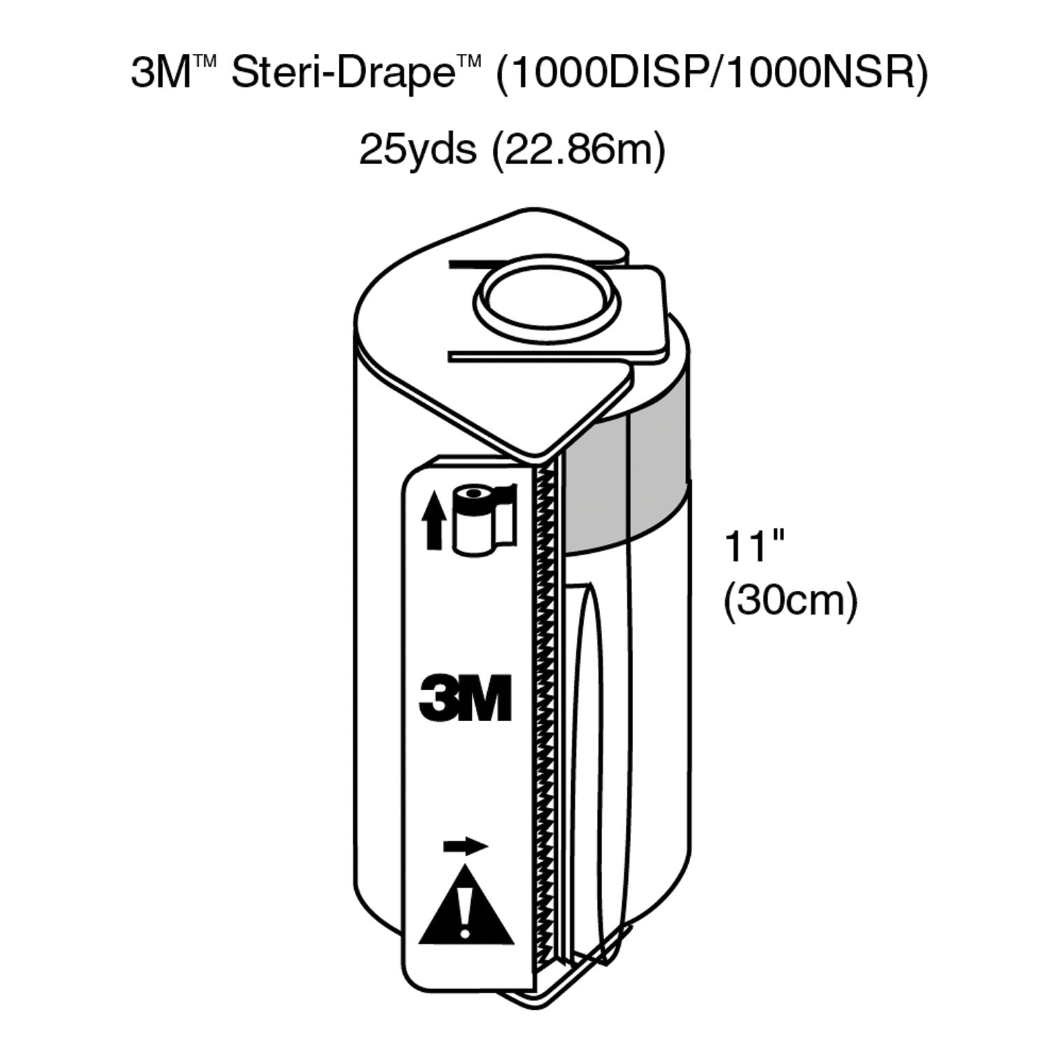Roll Prep Drape & Dispenser, (8) 25 yds & 1 Dispenser, 8/cs (Continental US+HI Only)
