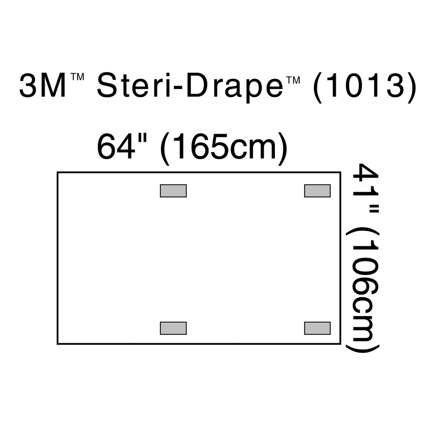 X-Ray Image Intensifier Drape, 4 Adhesive Patches, 41" x 64", 10/bx, 4 bx/cs (Continental US+HI Only)
