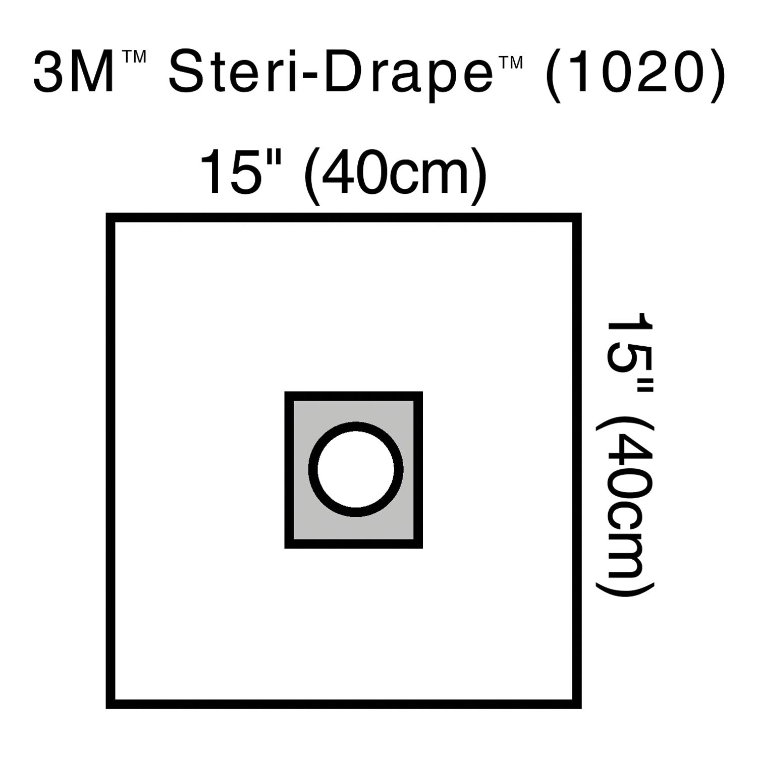 Small Drape with Adhesive Aperture, 15" x 15", 10/bx, 4 bx/cs (Continental US+HI Only) (Item on Manufacturer Backorder - Inventory Limited when Available)