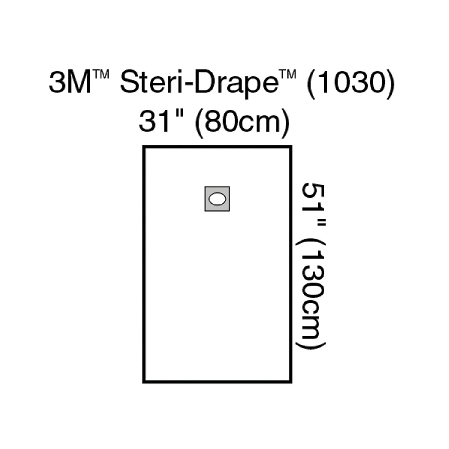 Medium Drape with Adhesive Aperture, 31" x 51", 10/bx, 4 bx/cs (Continental US+HI Only) (Item on Manufacturer Backorder - Inventory Limited when Available)