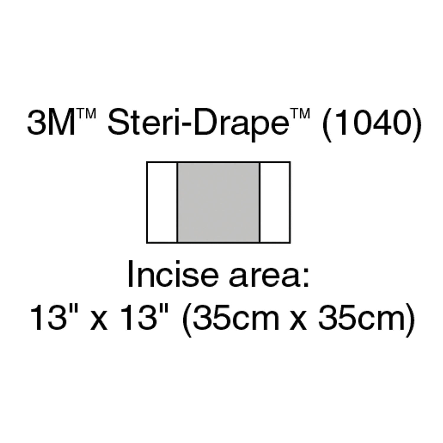 Incise Drape, Overall 23" x 13", Incise 13" x 13", 10/bx, 4 bx/cs (Continental US+HI Only)
