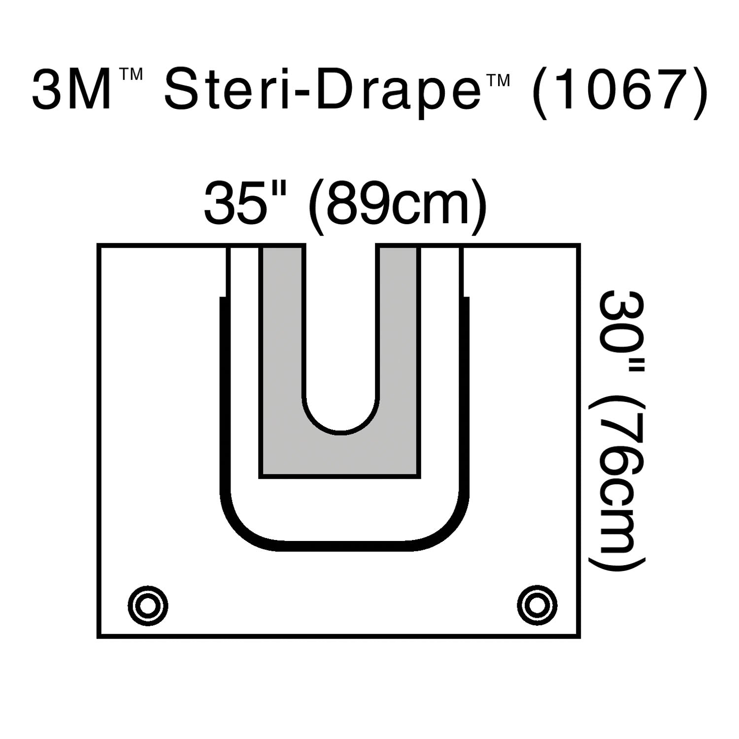 U-Drape, 30" x 35", U-Pouch Aperture with Adhesive, 2 Exit Ports, 5/bx, 4 bx/cs (Continental US+HI Only)