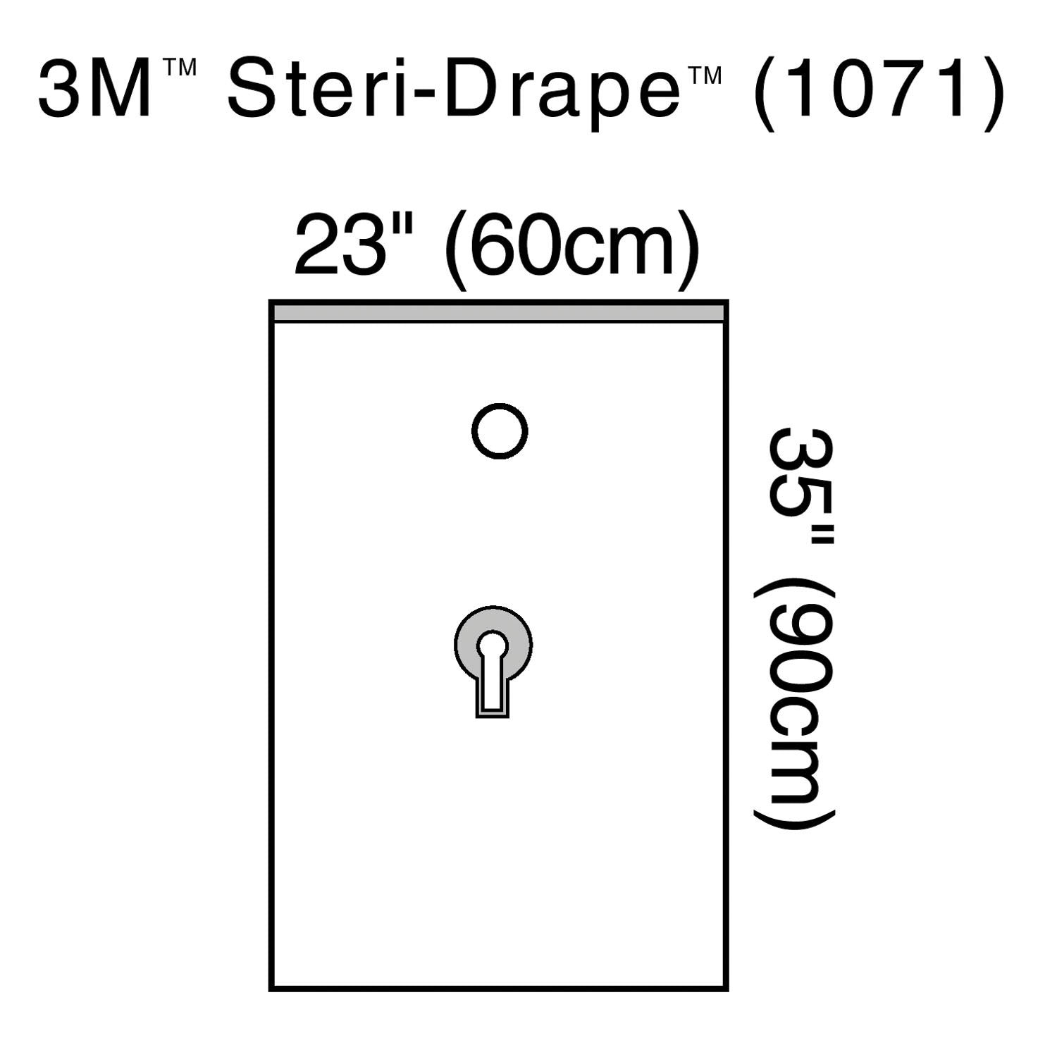 Urology Drape, 23" x 95", Adhesive Strip, 2" Circle Aperture, Finger Cot with Adhesive, 10/bx, 4 bx/cs