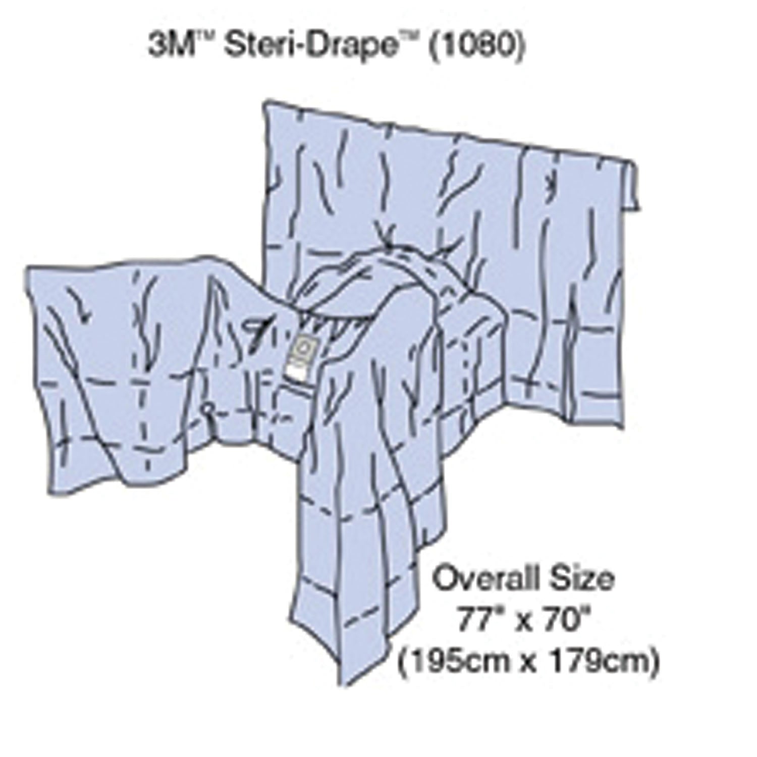 Steri-Drape Gynecological Drape with Pouch, 77" x 70", Absorbent Impervious Material, Perineal/Vaginal Aperture, Fluid Collection Pouch, 14/bx, 2 bx/cs (Continental US+HI Only)