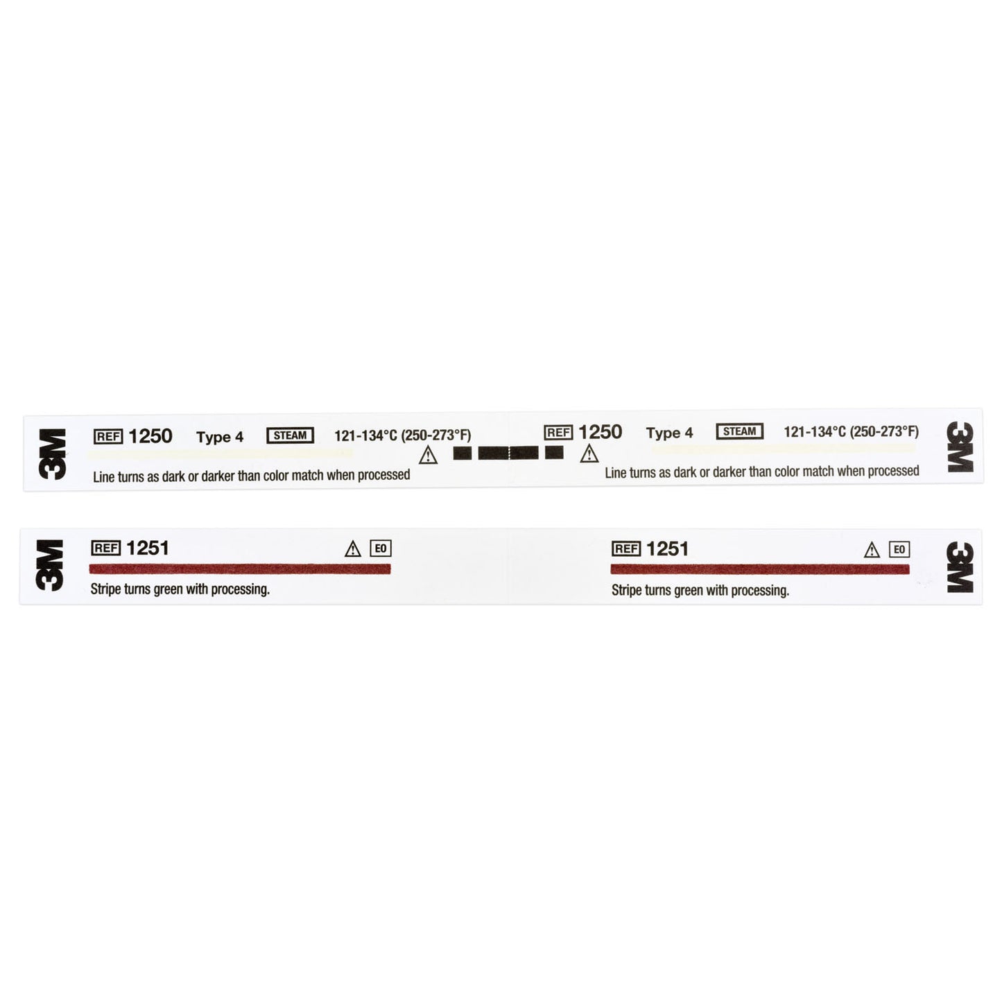 Indicator Strip For Steam, 5/8" x 8", Color Change From White to Dark Brown/ Black, Perforated, 240/bx, 8 bx/cs (Continental US+HI Only)