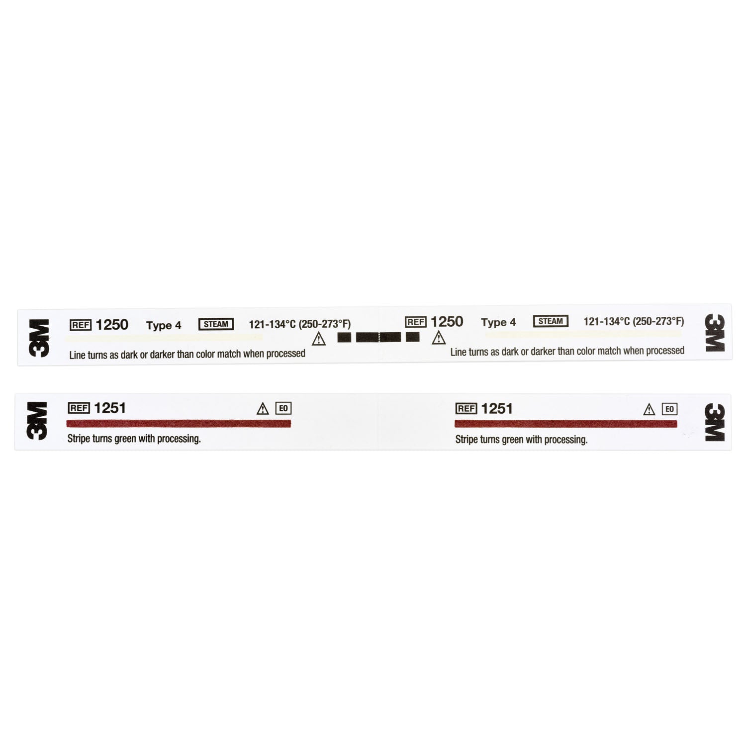 Indicator Strip For Steam, 5/8" x 8", Color Change From White to Dark Brown/ Black, Perforated, 240/bx, 8 bx/cs (Continental US+HI Only)