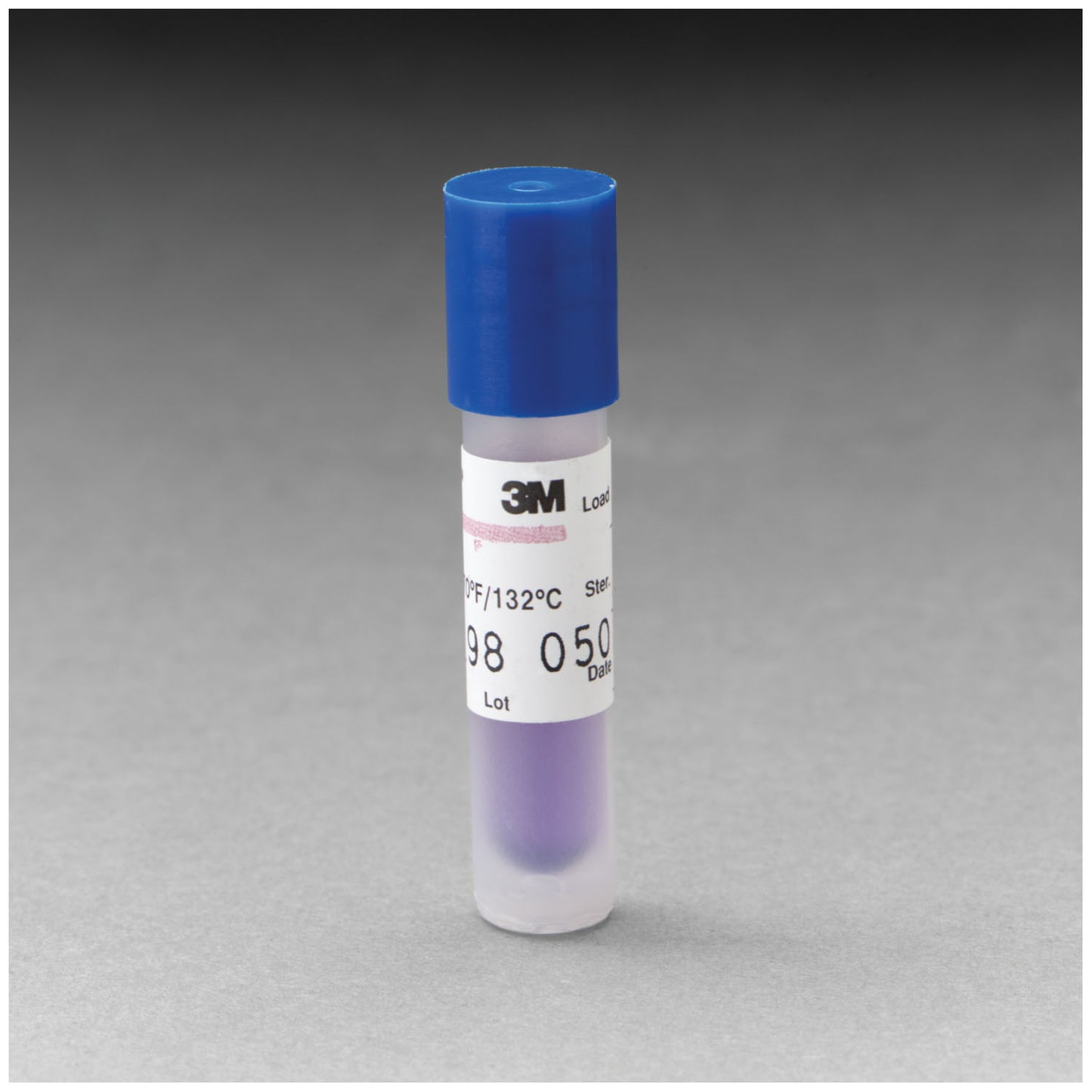 Indicator For Steam 270F/ 132C Gravity Displacement Steam Sterilizers, 24 Hour Readout, Blue Cap, 100/bx, 4 bx/cs (Continental US+HI Only)