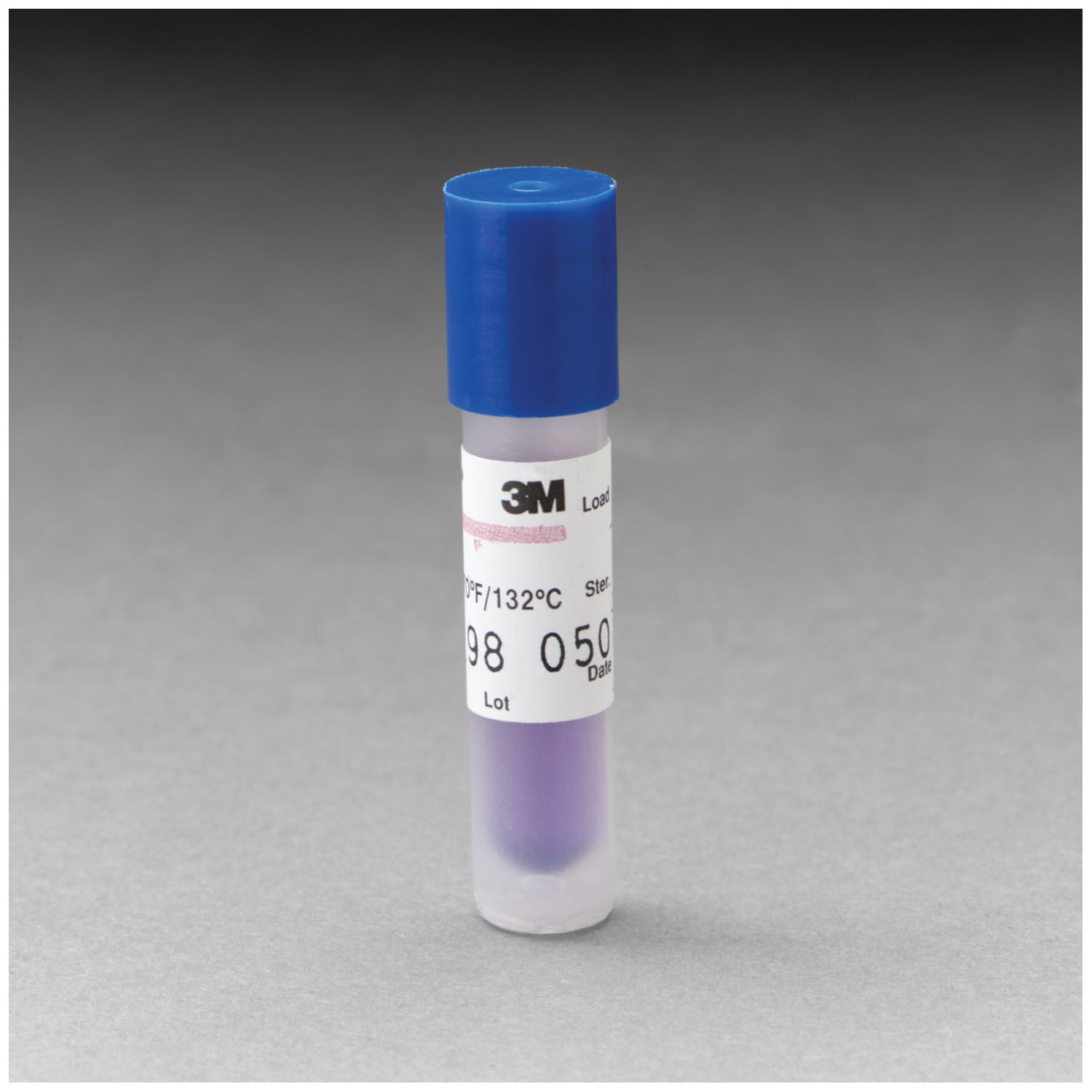 Indicator For Steam 270F/ 132C Gravity Displacement Steam Sterilizers, 24 Hour Readout, Blue Cap, 100/bx, 4 bx/cs (Continental US+HI Only)