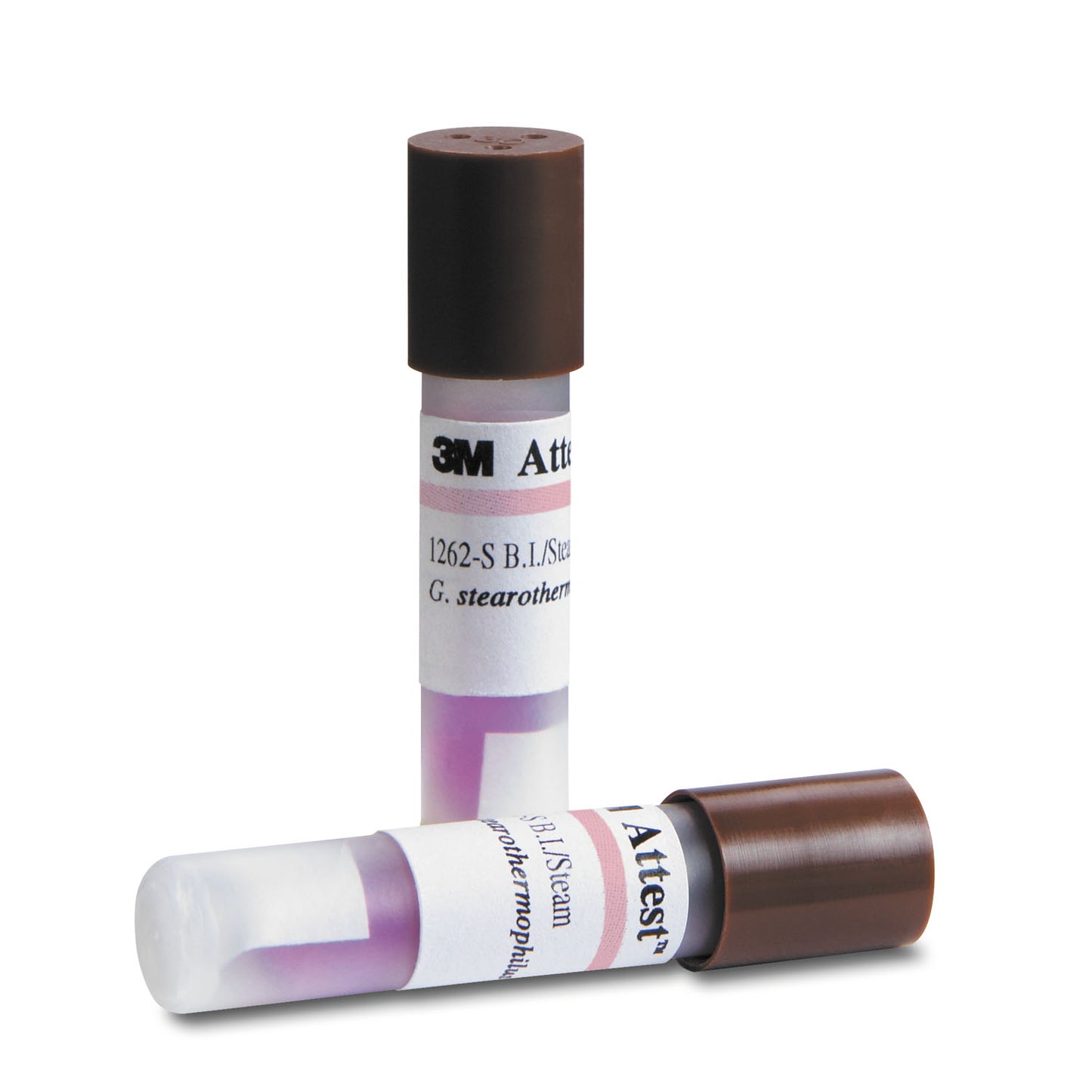 Indicator For Steam 270F/ 132C Vacuum Assisted or 250F/ 121C Gravity Sterilizers, 48 Hour Readout, Brown Cap, Sterile, 300/bx, 2 bx/cs (Continental US+HI Only) (Not FDA Approved  Life Science Labs Only; Not for Export)