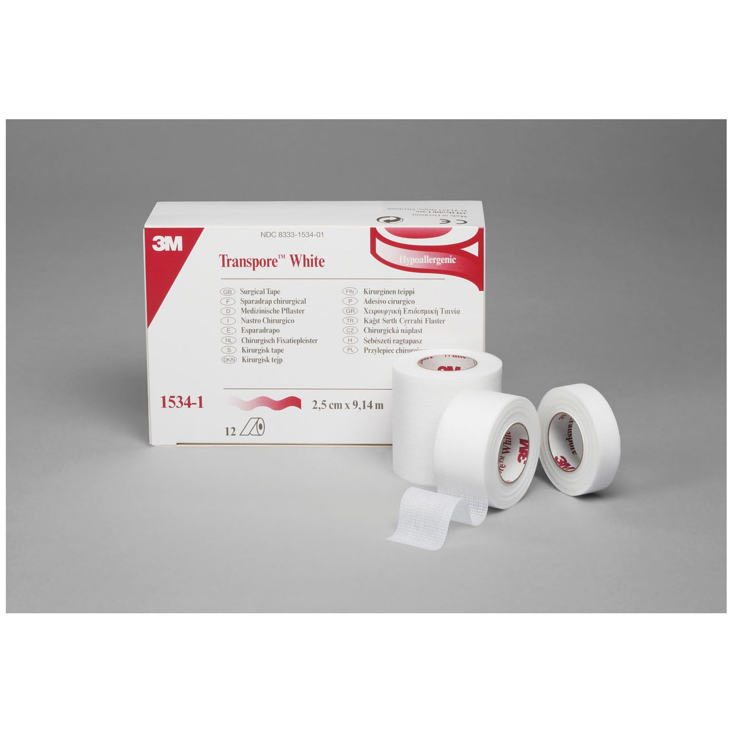 White Dressing Tape, 1" x 10 yds, 12/bx, 10 bx/cs (Continental US+HI Only)