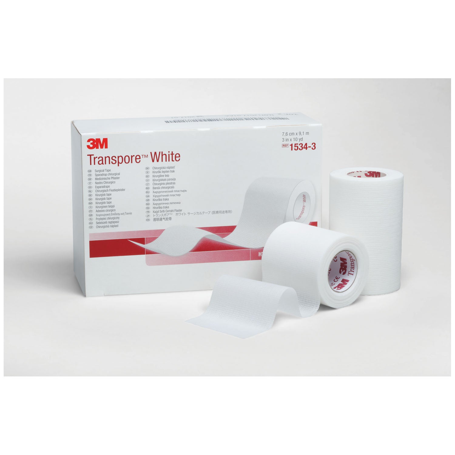 White Dressing Tape, 3" x 10 yds, 4/bx, 10 bx/cs (Continental US+HI Only)