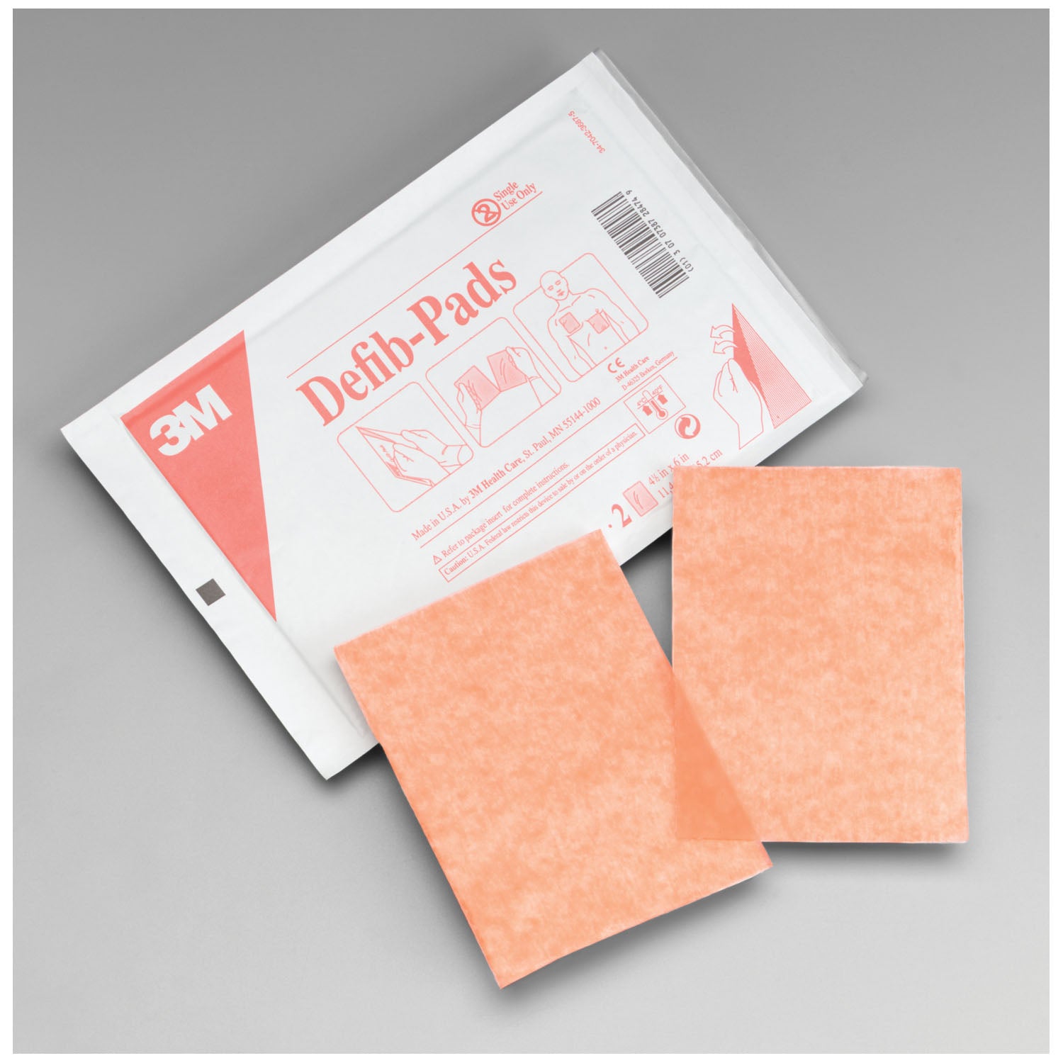 Defib Pad, 4_" x 4_", 2/pk, 10 pk/bx, 10 bx/cs (Continental US+HI Only)