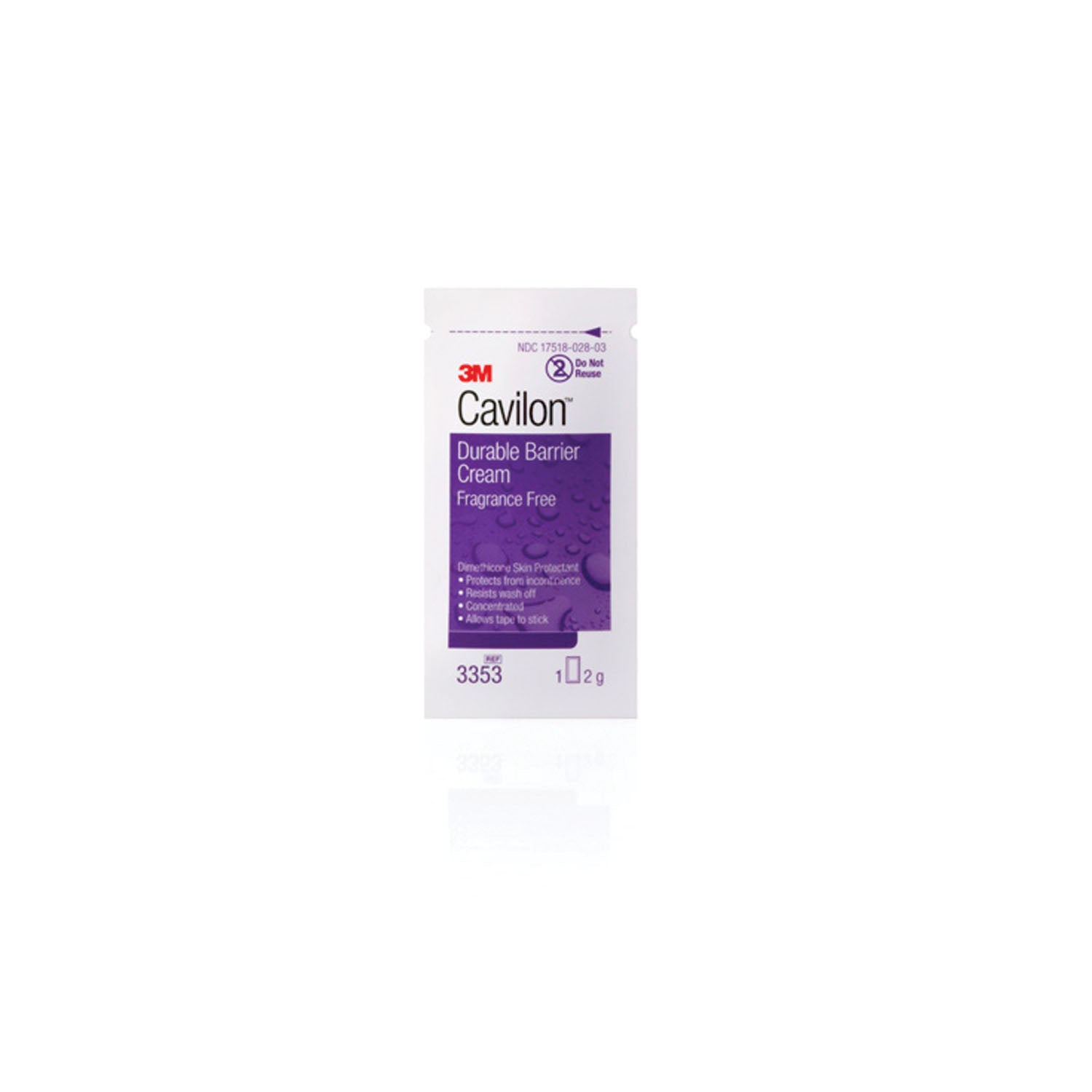 Barrier Cream, 2g Sachet, 20/bx, 12 bx/cs (Minimum Expiry Lead is 120 days) (Continental US+HI Only) (Non-Refundable; Non-Returnable)