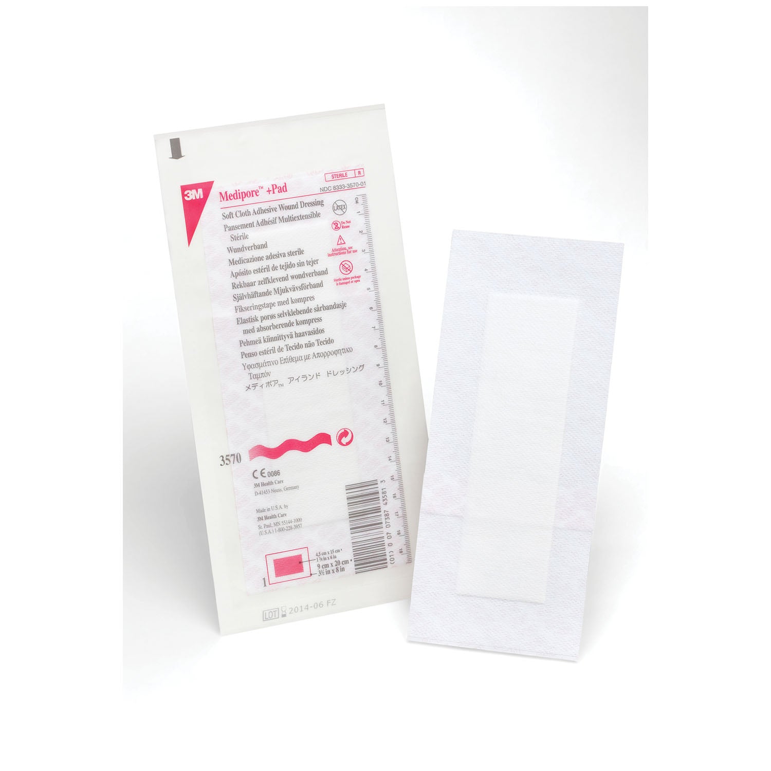 Wound Dressing, 3_" x 8", Pad Size 1_" x 6", 25/bx, 4 bx/cs (Continental US+HI Only)
