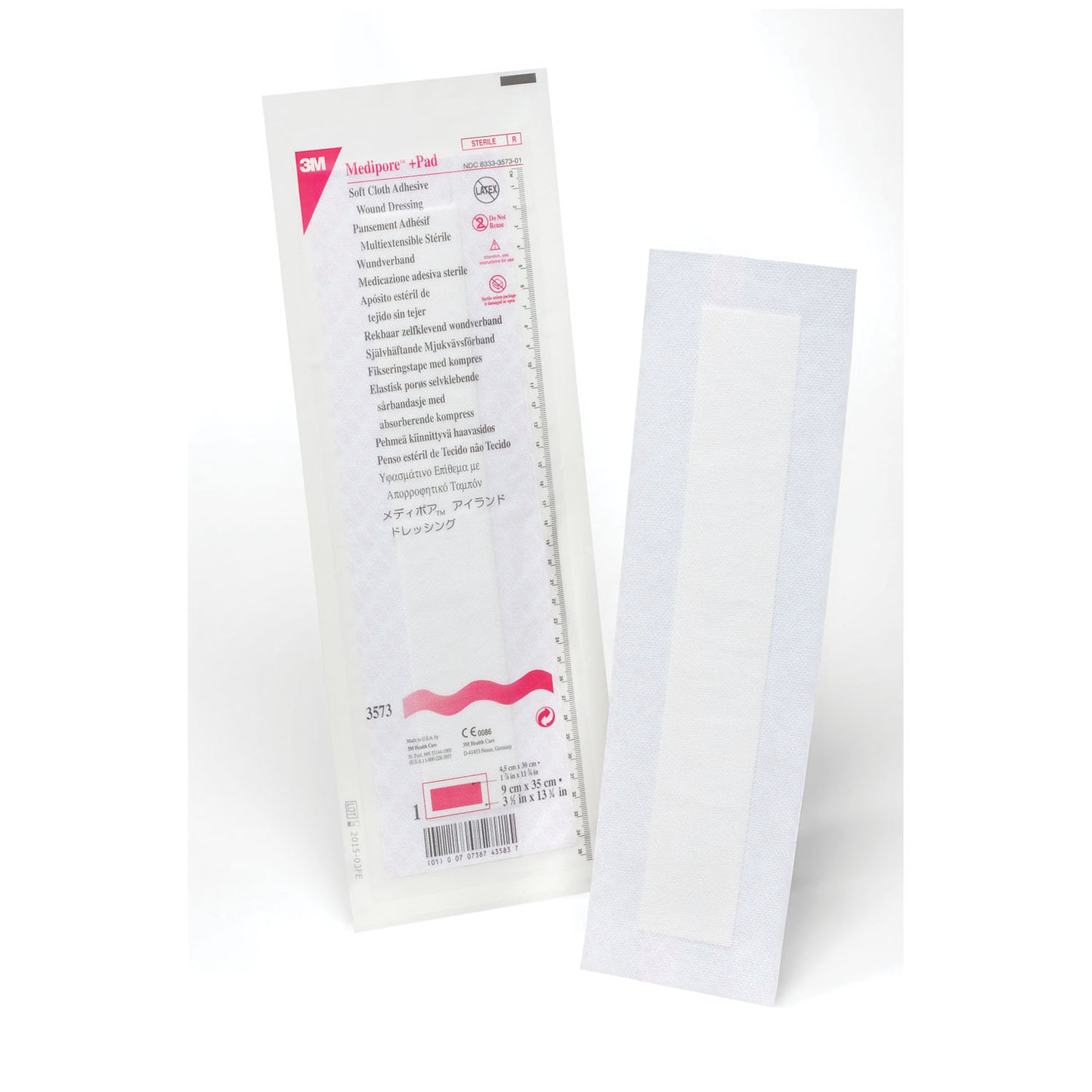 Wound Dressing, 3_" x 13_", Pad Size 1_" x 11_", 25/bx, 4 bx/cs (Continental US+HI Only)