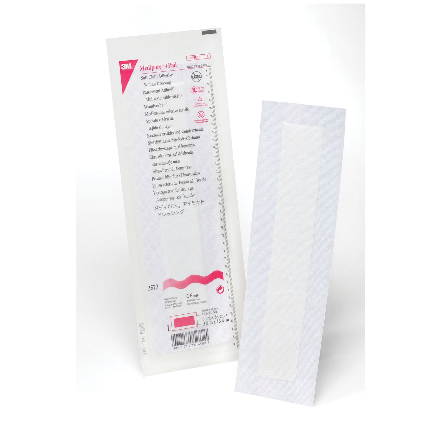 Wound Dressing, 3_" x 13_", Pad Size 1_" x 11_", 25/bx, 4 bx/cs (Continental US+HI Only)