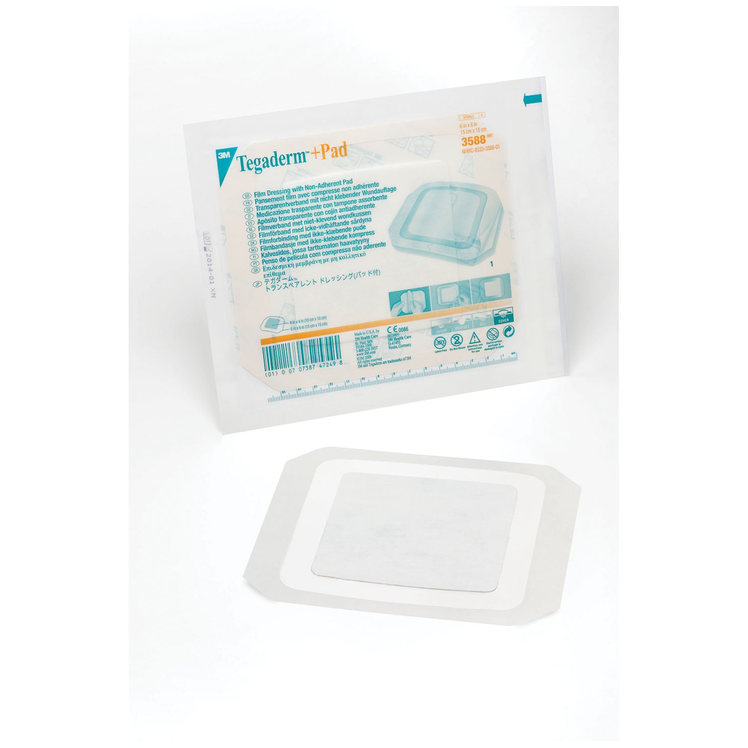 Transparent Dressing, 6" x 6", Pad Size 4" x 4", 25/bx, 4 bx/cs (Continental US+HI Only)