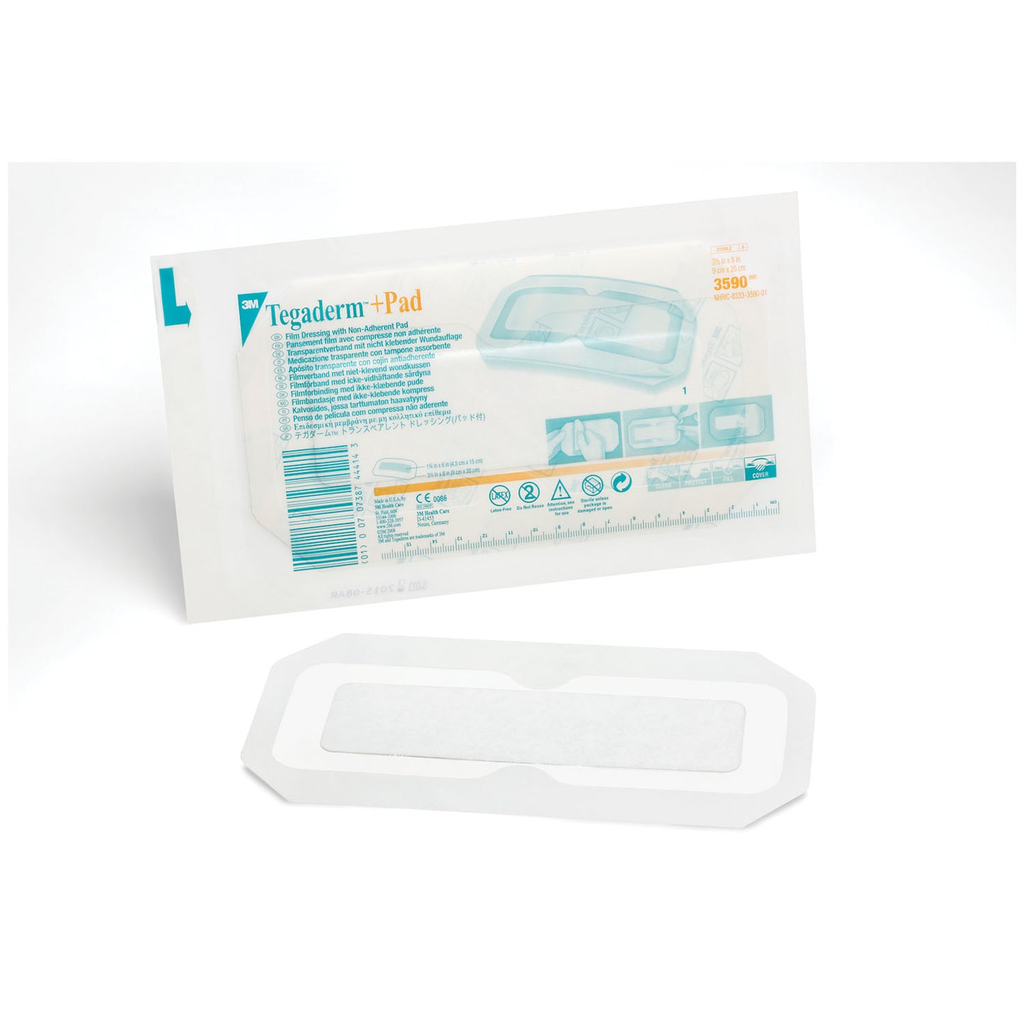 Transparent Dressing, 3_" x 8", Pad Size 1_" x 6", 25/bx, 4 bx/cs (Continental US+HI Only)